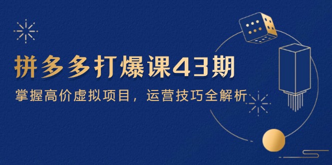 拼多多打爆课第 43 期，掌握高价虚拟项目，运营技巧全解析(15节-知库商学院