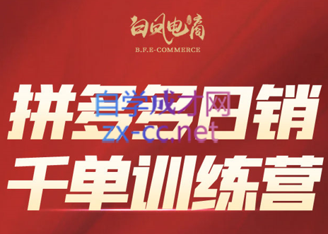 白凤电商·拼多多日销千单训练营(更新4月)-知库商学院