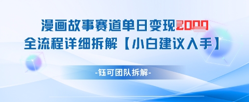 漫画故事赛道单日变现1k+全流程详细拆解-知库商学院