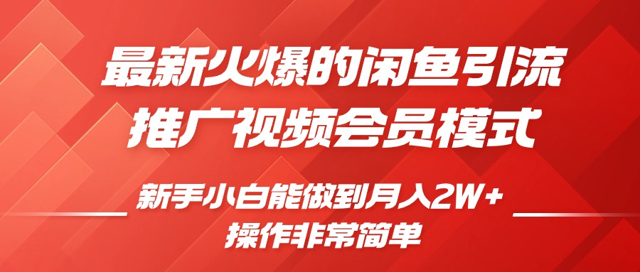 闲鱼引流推广影视会员，0成本就可以操作，新手小白月入过W+【揭秘】-知库商学院