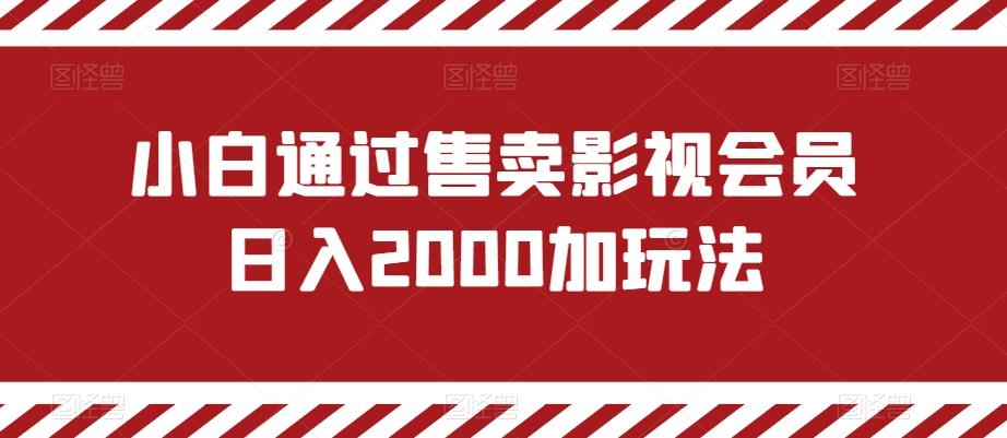 小白通过售卖影视会员日入2000加玩法-知库商学院