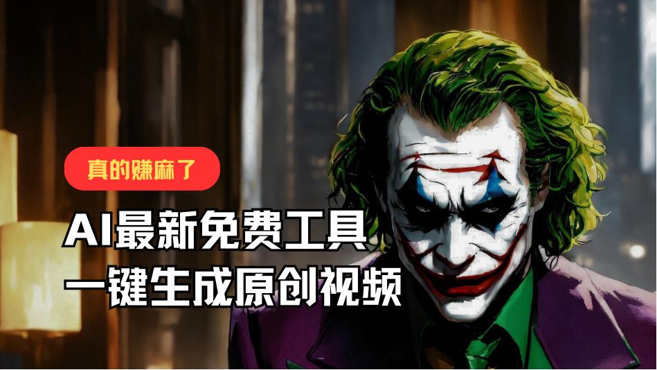 最新免费AI工具，一键生成原创视频，佛系搬运，轻松月入10000+！-知库商学院