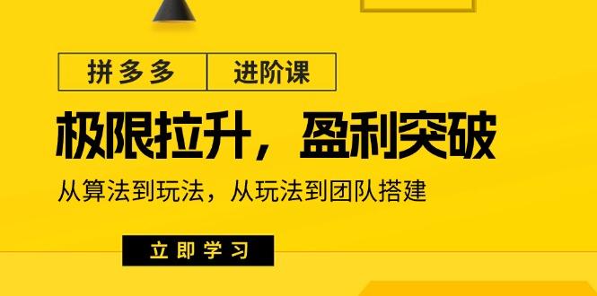 拼多多·进阶课：极限拉升/盈利突破：从算法到玩法 从玩法到团队搭建-18节-知库商学院