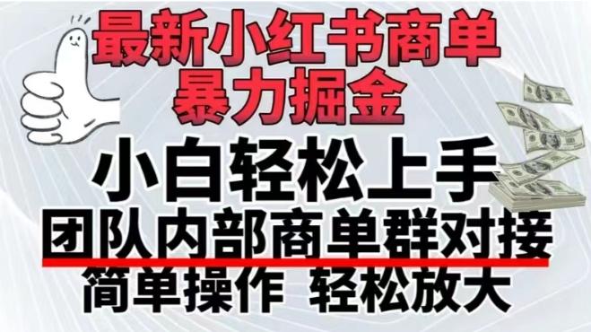 最新小红书商单，暴力掘金，单月稳定变现3W+-知库商学院