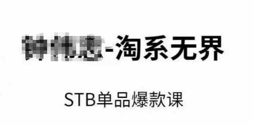 淘系无界STB单品爆款课(2024)，付费带动免费的核心逻辑，万相台无界关键词推广/精准人群的核心-知库商学院