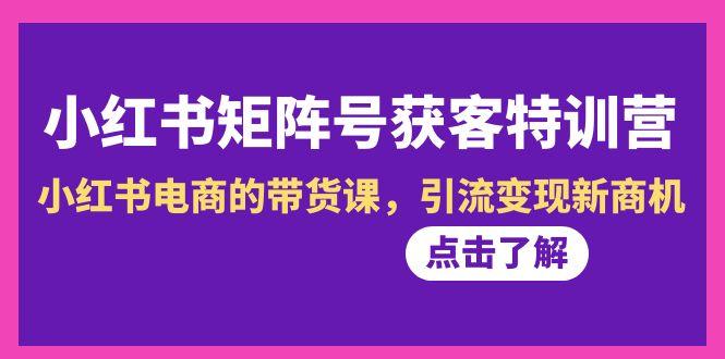 小红书-矩阵号获客特训营-第10期，小红书电商的带货课，引流变现新商机-知库商学院