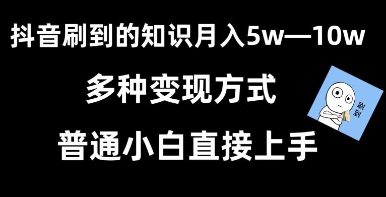 抖音刷到的知识，每天只需2小时，日入2000+，暴力变现，普通小白直接上手【揭秘】-知库商学院