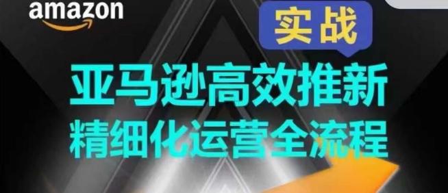 亚马逊高效推新精细化运营全流程，全方位、快速拉升产品排名和销量!-知库商学院