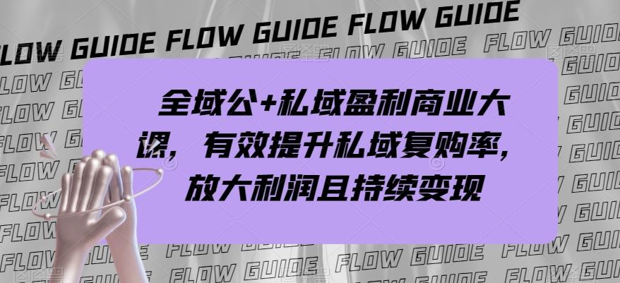 全域公+私域盈利商业大课，有效提升私域复购率，放大利润且持续变现-知库商学院