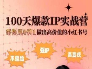 小红书100天爆款IP实战营，带你从0到1做出高价值的小红书号-知库商学院