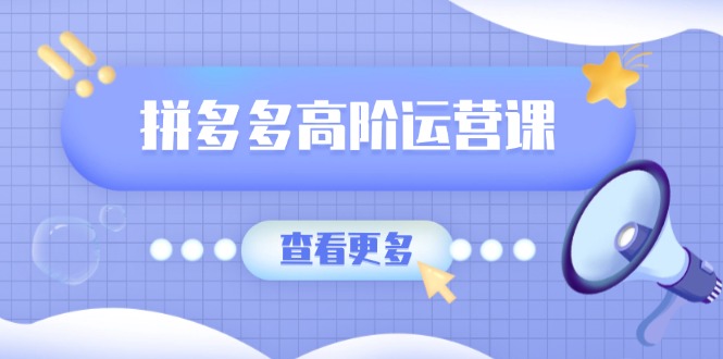拼多多高阶运营课：极致群爆款玩法，轻付费无尽复制，打造单品爆款之路-知库商学院