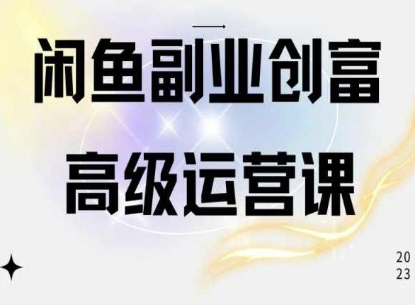 闲鱼电商运营高级课程，一部手机学会闲鱼开店赚钱-知库商学院